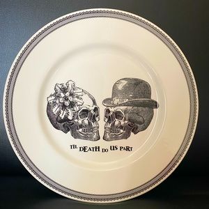 Til death do us part skull plate